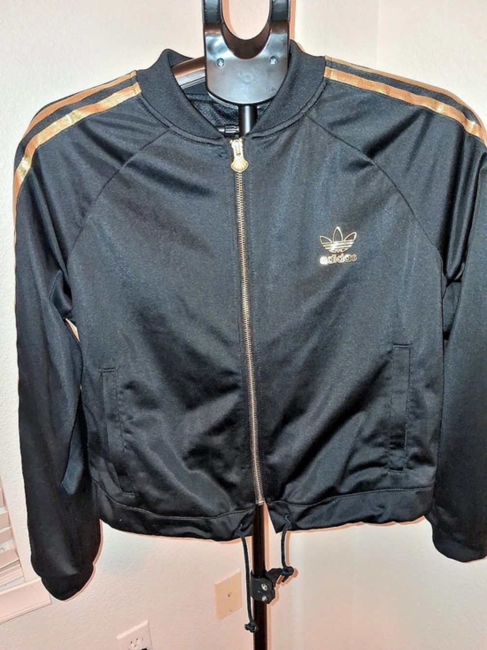 adidas Black & Gold Track Bomber Size Medium